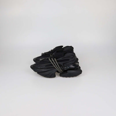 Balmain Black Neoprene and Rubber Unicorn low Top Sneakers