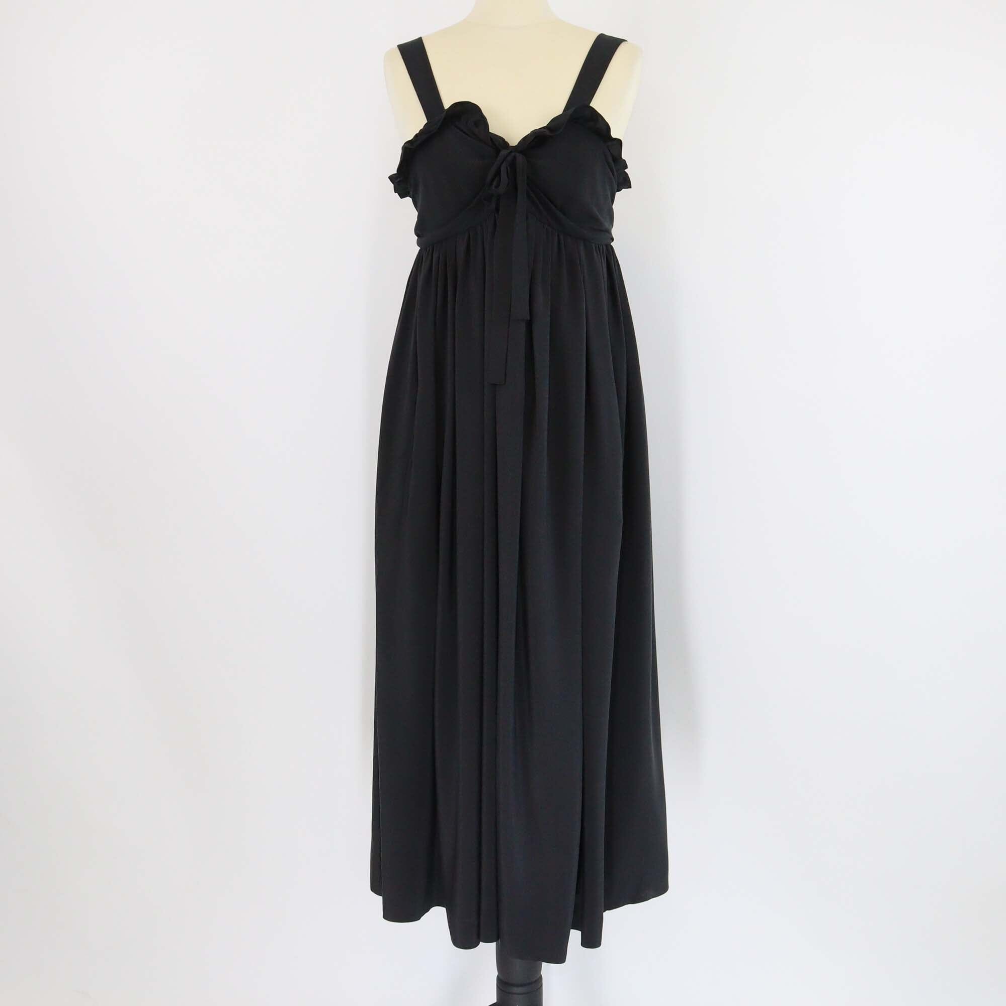 Chloe Black Silk Sleeveless Long Dress Womens Chloe 