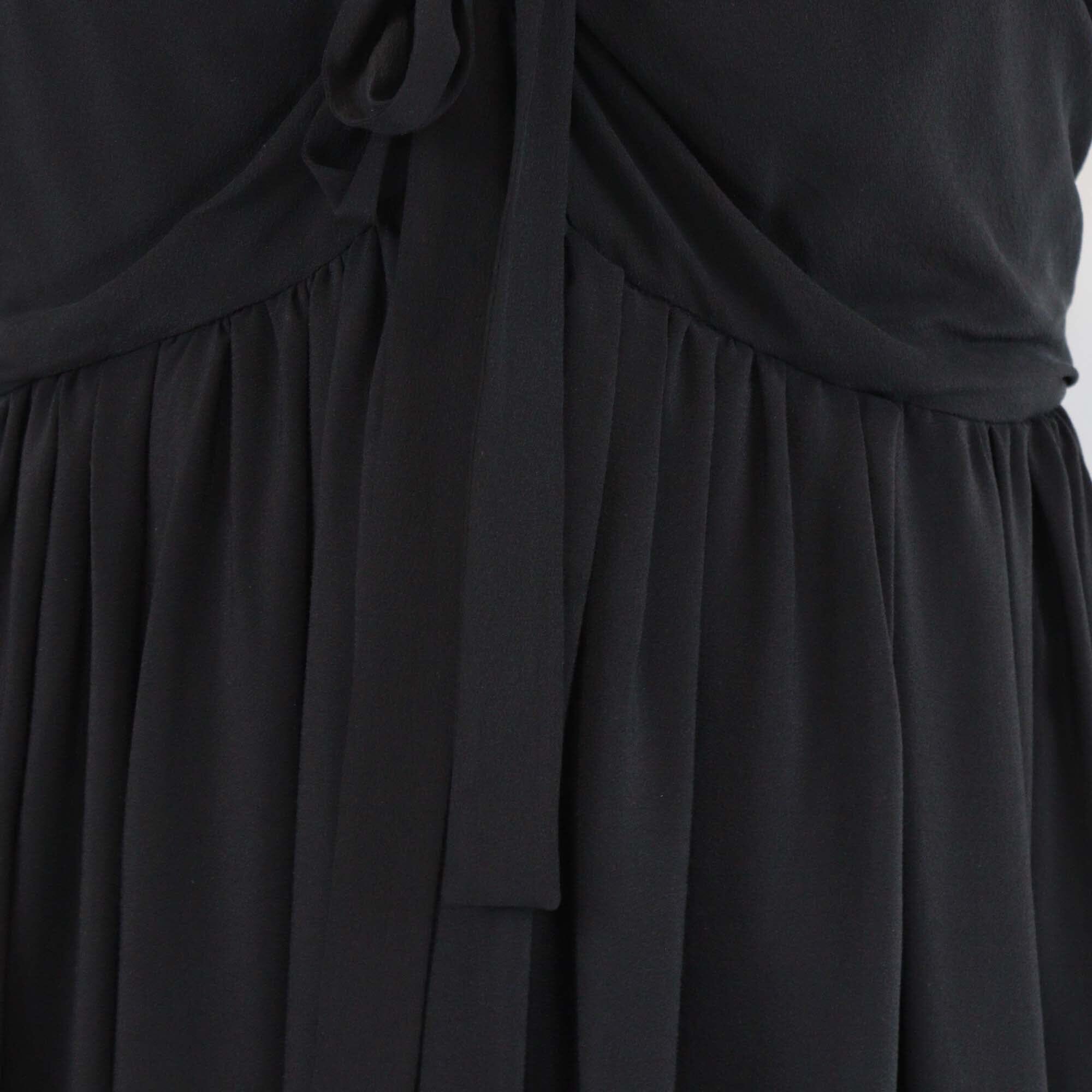 Chloe Black Silk Sleeveless Long Dress Womens Chloe 
