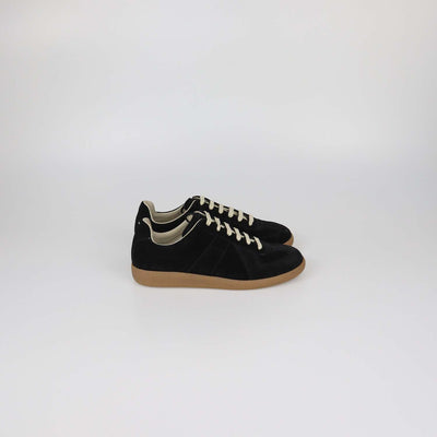 Maison Martin Margiela Black Suede Replica Low Top Sneakers