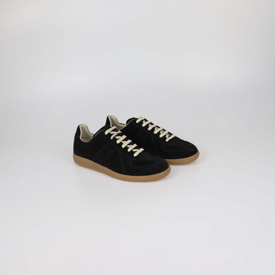 Maison Martin Margiela Black Suede Replica Low Top Sneakers
