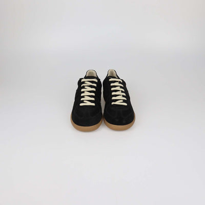 Maison Martin Margiela Black Suede Replica Low Top Sneakers
