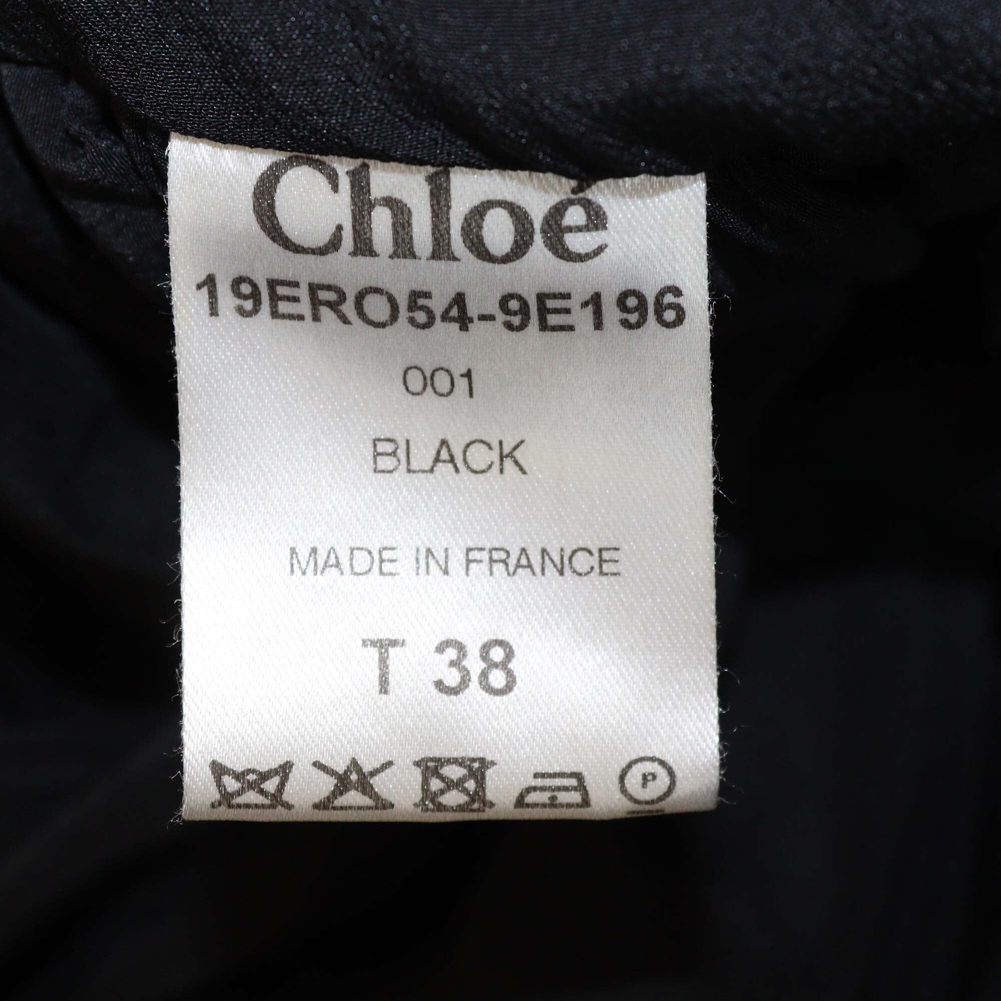 Chloe Black Silk Sleeveless Long Dress Womens Chloe 