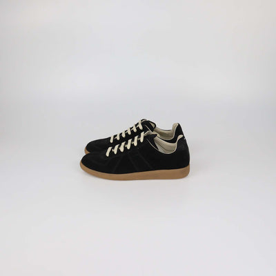 Maison Martin Margiela Black Suede Replica Low Top Sneakers