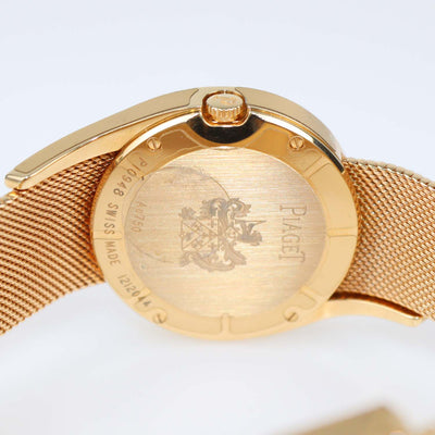 Piaget Silver Dial 18K Rose Gold Diamond Limelight Watch 32mm