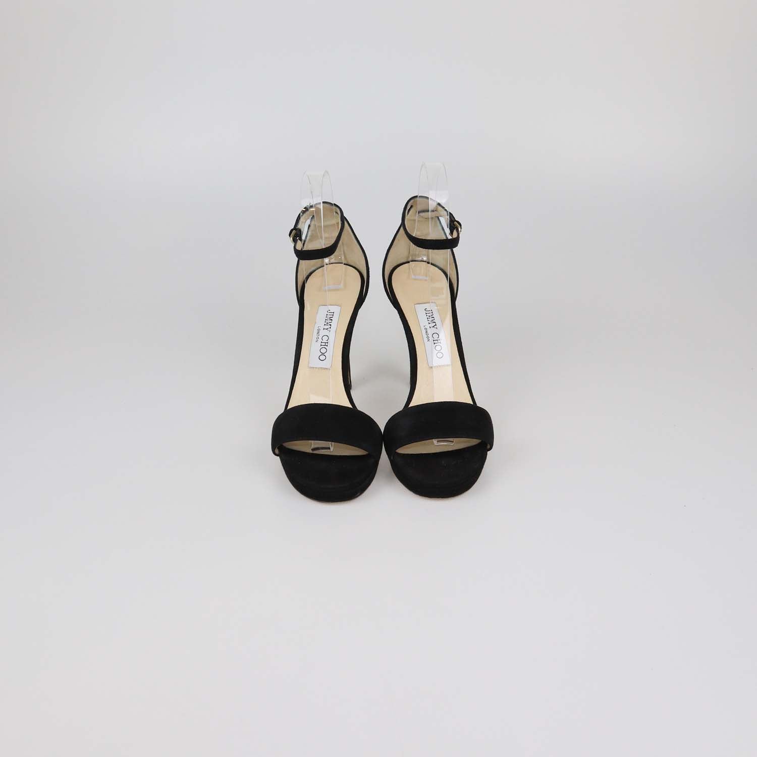 Jimmy Choo Black Suede Misty Ankle Strap Sandals