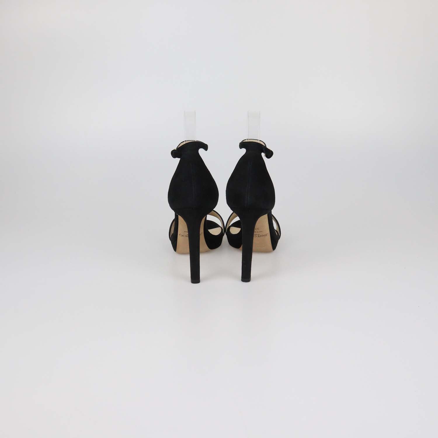 Jimmy Choo Black Suede Misty Ankle Strap Sandals