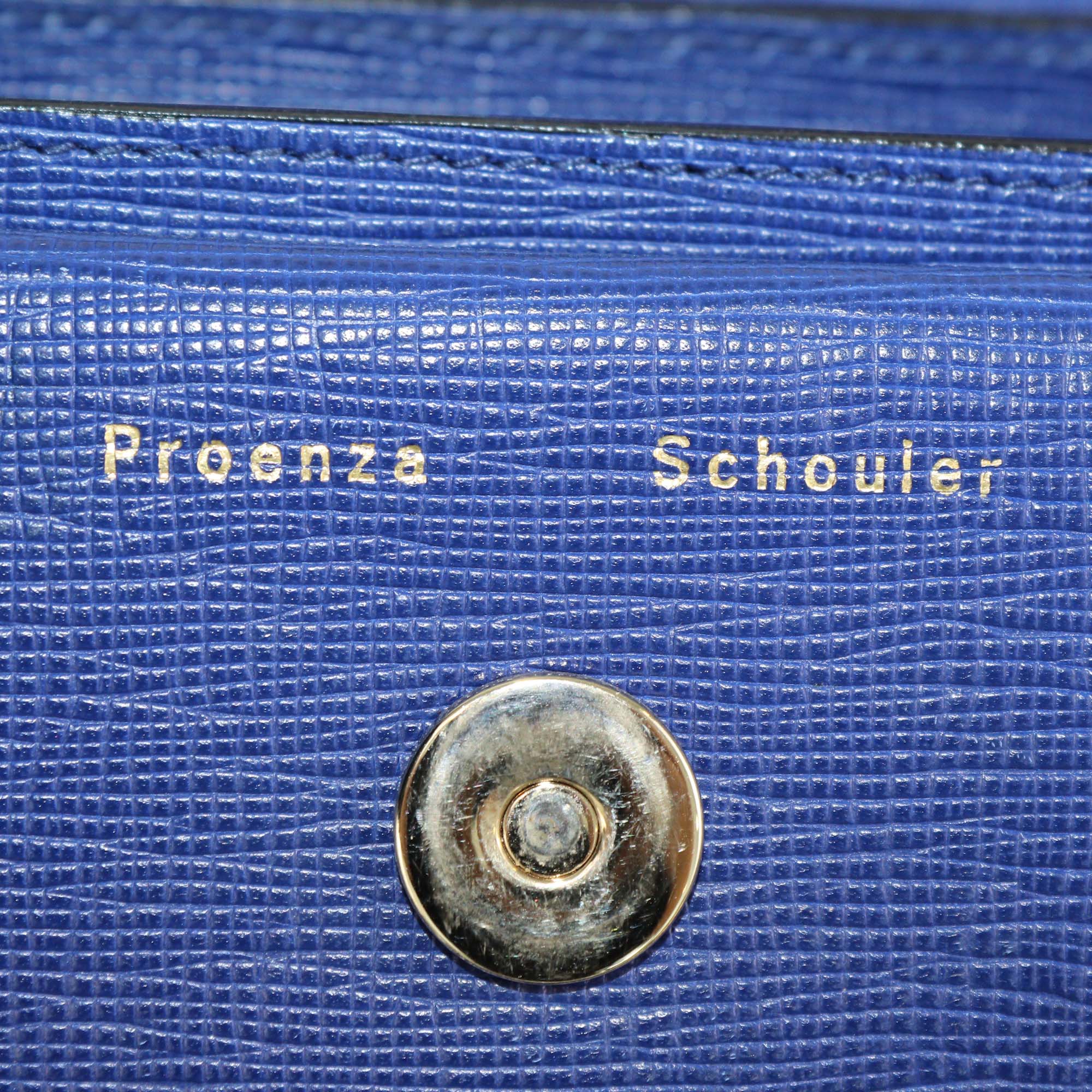 Proenza Schouler Blue Leather Mini Classic PS11 Shoulder Bag