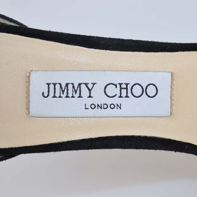 Jimmy Choo Black Suede Misty Ankle Strap Sandals