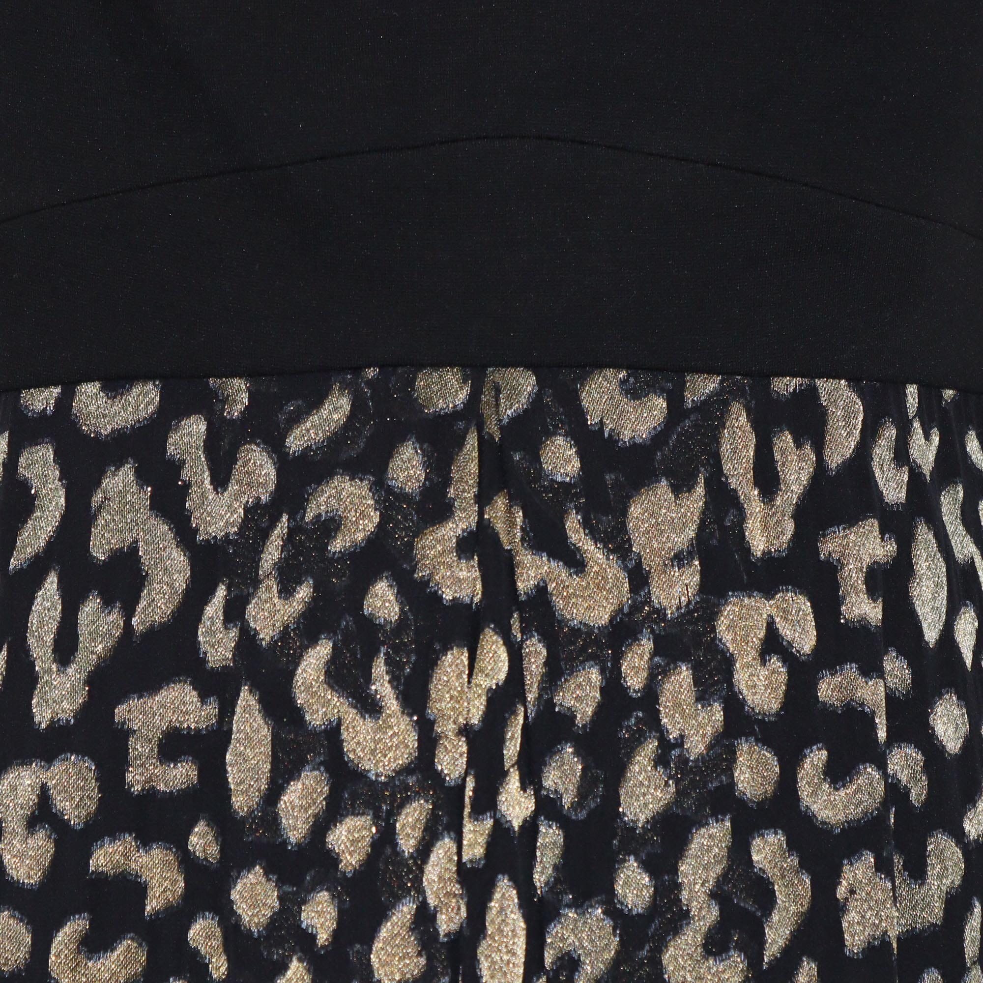 Diane von Furstenberg Black Leopard Print Sleeveless Midi Dress Womens Diane von Furstenberg 