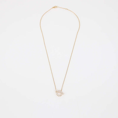 Hermes 18K Rose Gold Diamond Finesse Pendant Necklace