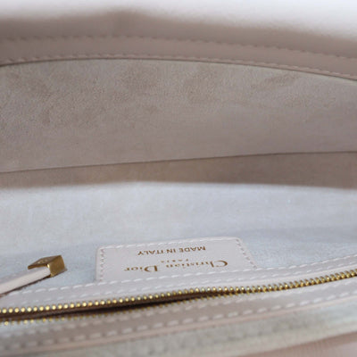 Christian Dior Powder Beige Cannage Leather Small Jolie Top Handle Bag