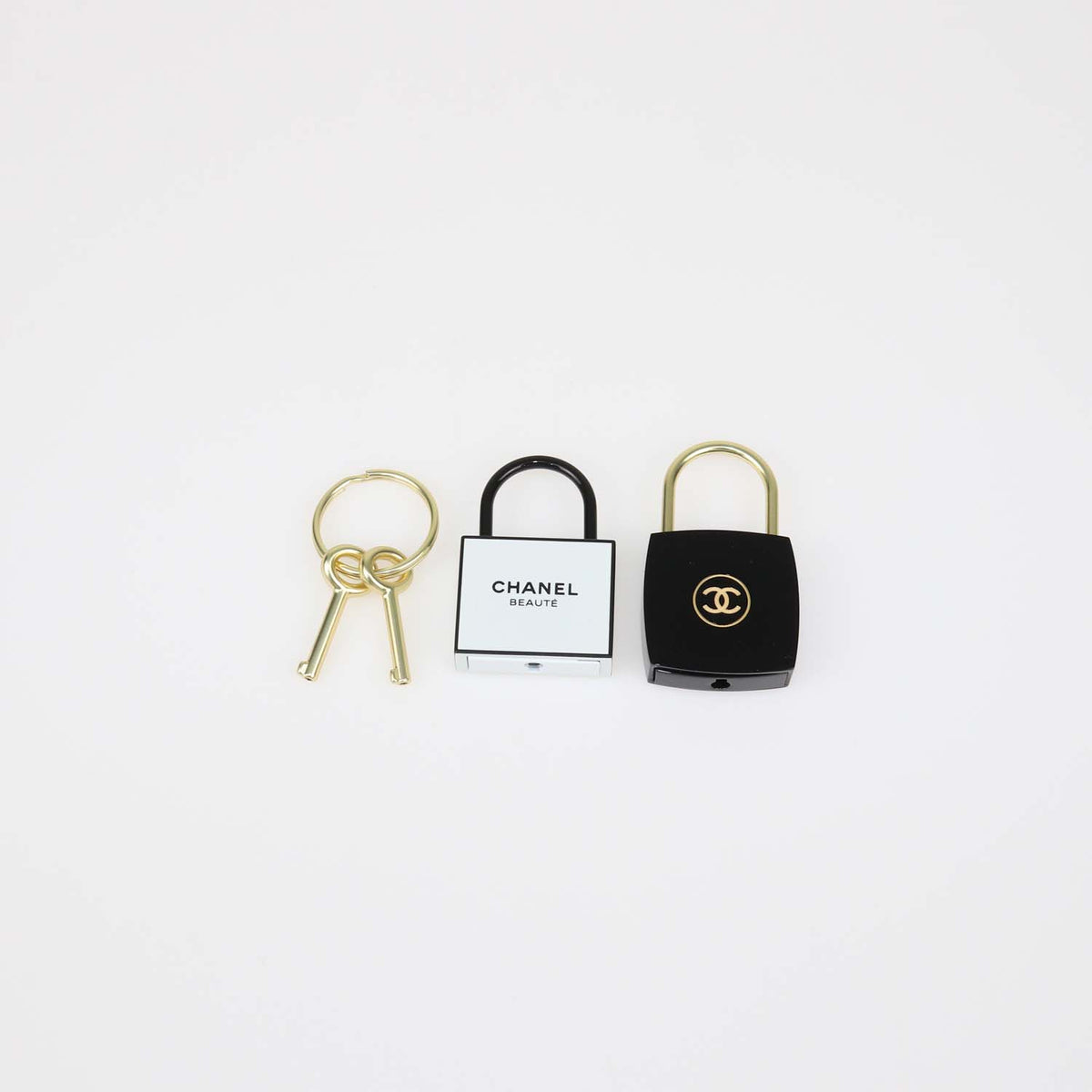 Chanel Black, White Acrylic La Collection 2024 Padlock & Key Gift Set
