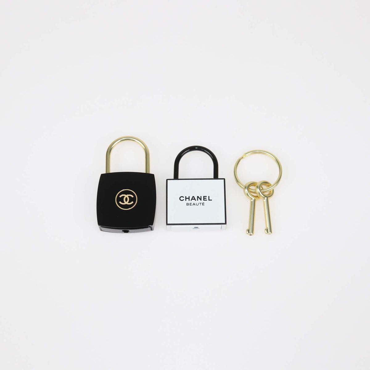 Chanel Black, White Acrylic La Collection 2024 Padlock & Key Gift Set
