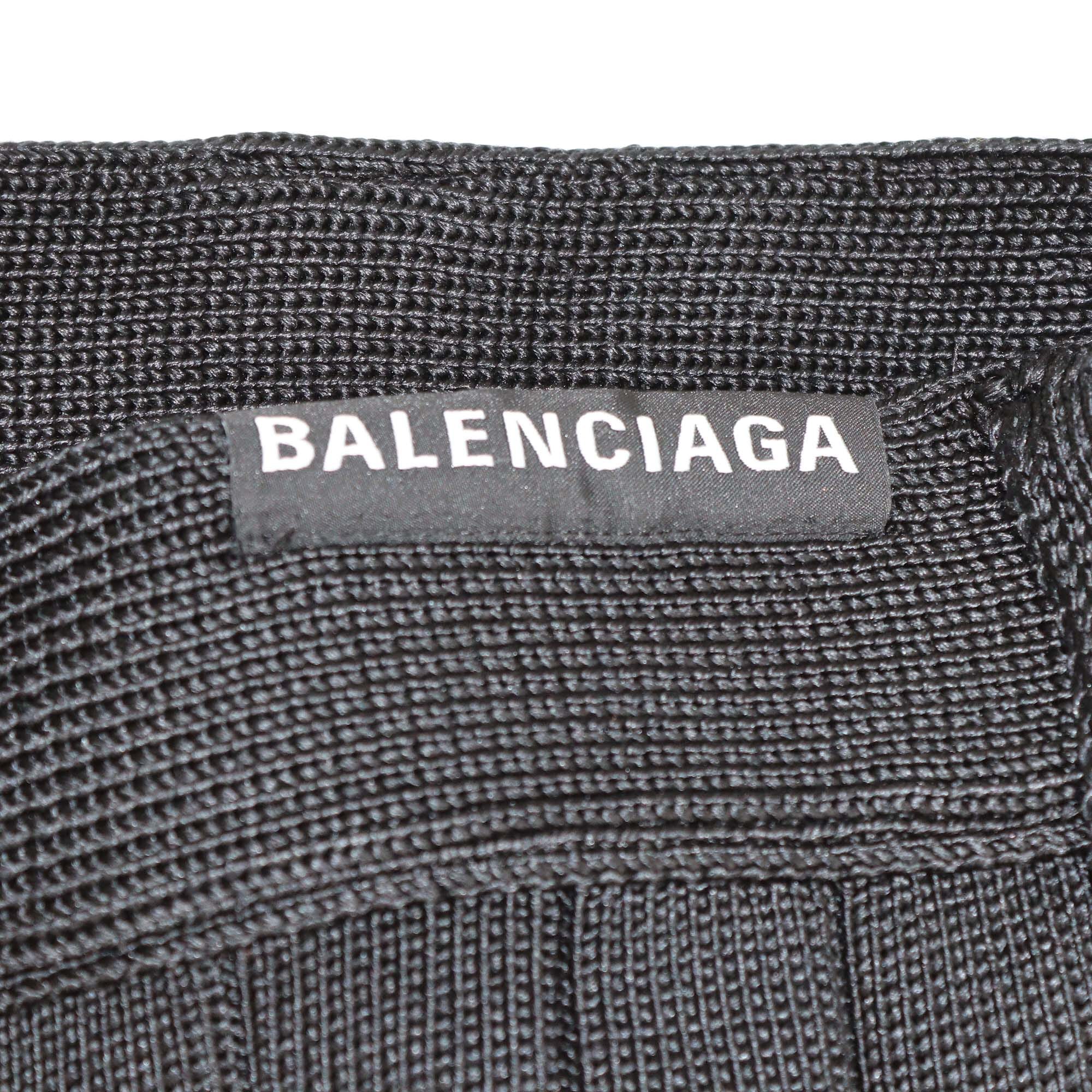 Balenciaga Black Rib Knit Silk Baggy Pants Womens Balenciaga 