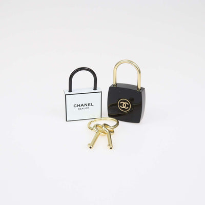 Chanel Black, White Acrylic La Collection 2024 Padlock & Key Gift Set