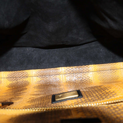 Fendi Black Leather Large Peekaboo Top Handle Bag
