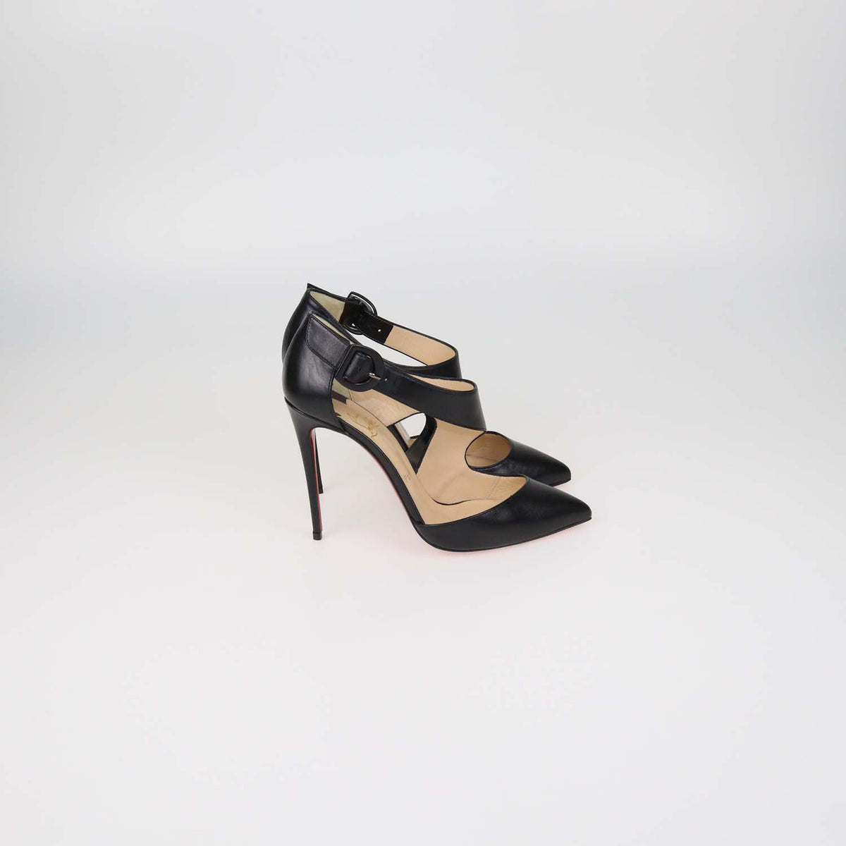 Christian Louboutin Black Leather Sharpeta Pumps