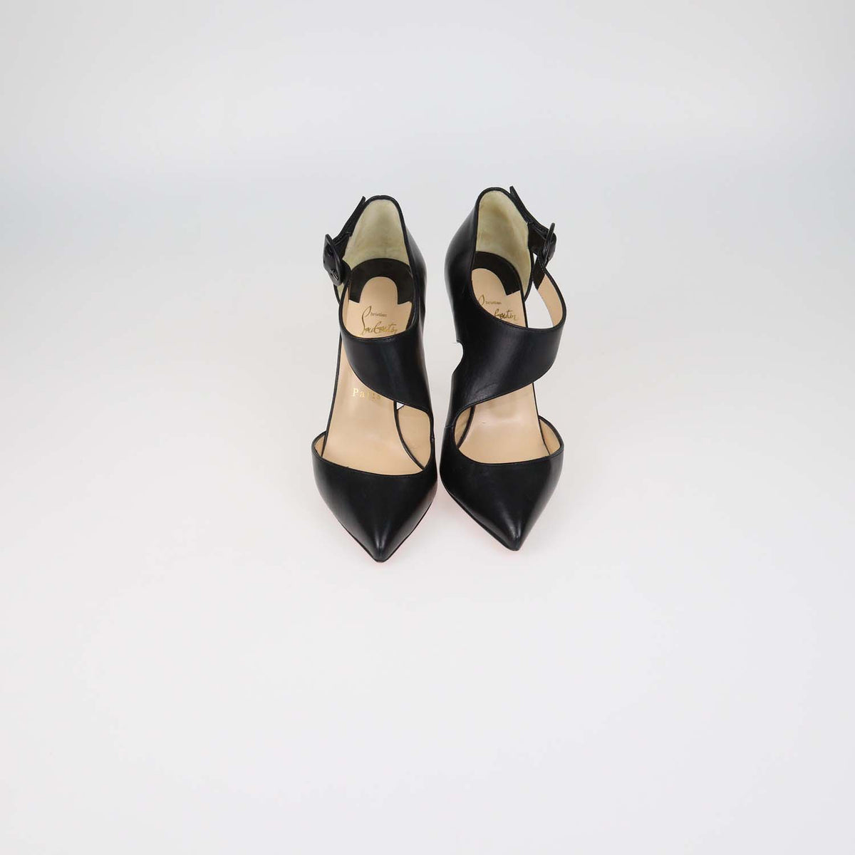 Christian Louboutin Black Leather Sharpeta Pumps