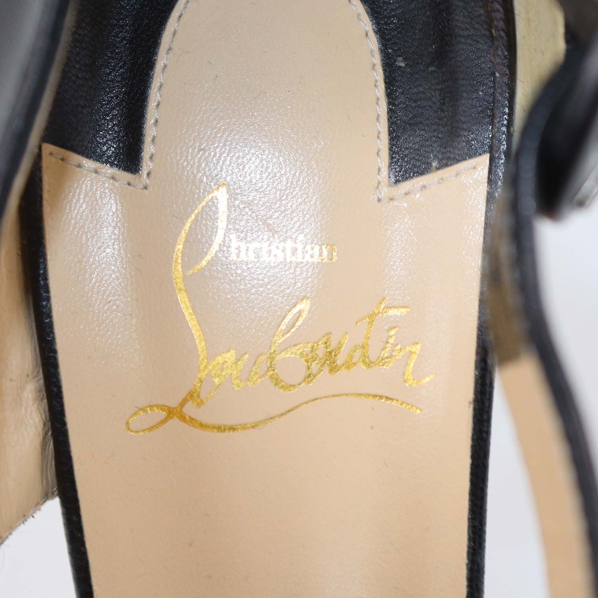 Christian Louboutin Black Leather Sharpeta Pumps