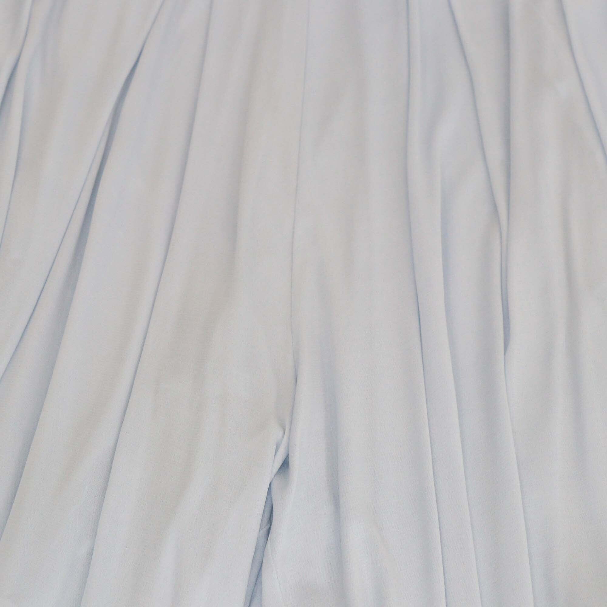 Loewe Light Blue Chain Neck Embellished Crepe Asymmetric Draped Top & Ballon Draped Trouser Womens Loewe 