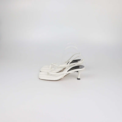 Proenza Schouler White Leather Square Thong Slide Sandals