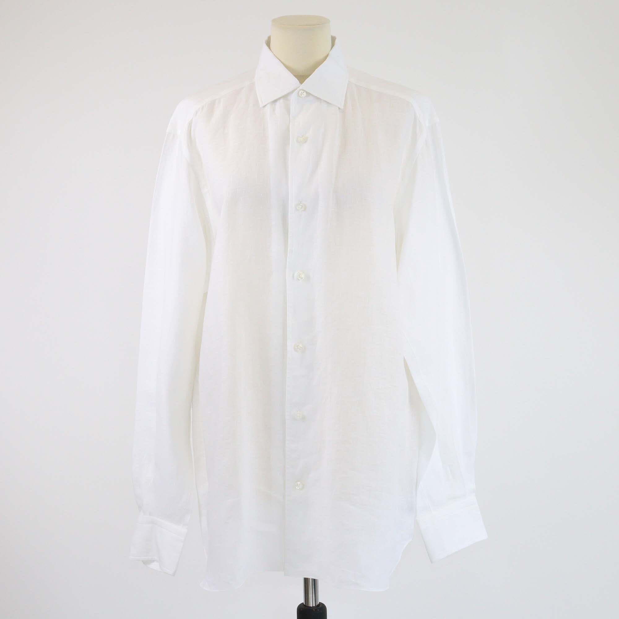 Zegna White Long Sleeve Shirt Mens Zegna 