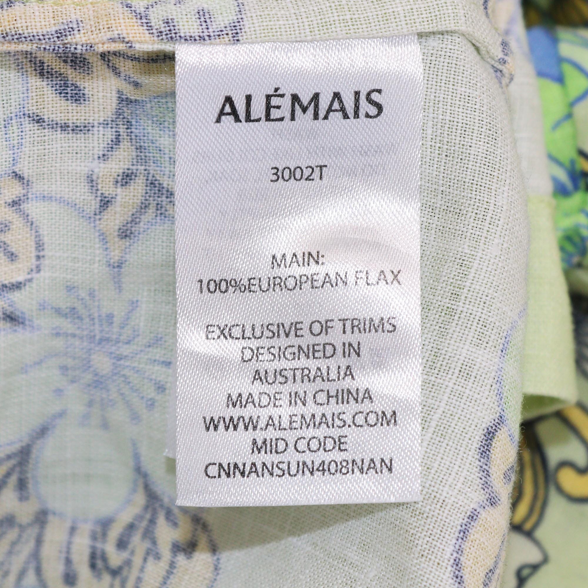 Alemais Green Printed Velma Oversized Short Sleeve Shirt & Pants Set Womens Alemais 