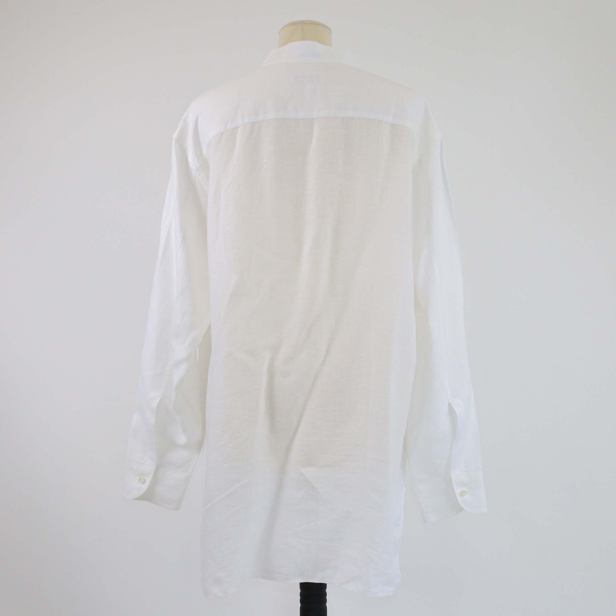 Loro Piana White Jeri Long Sleeve Shirt Mens Loro Piana 