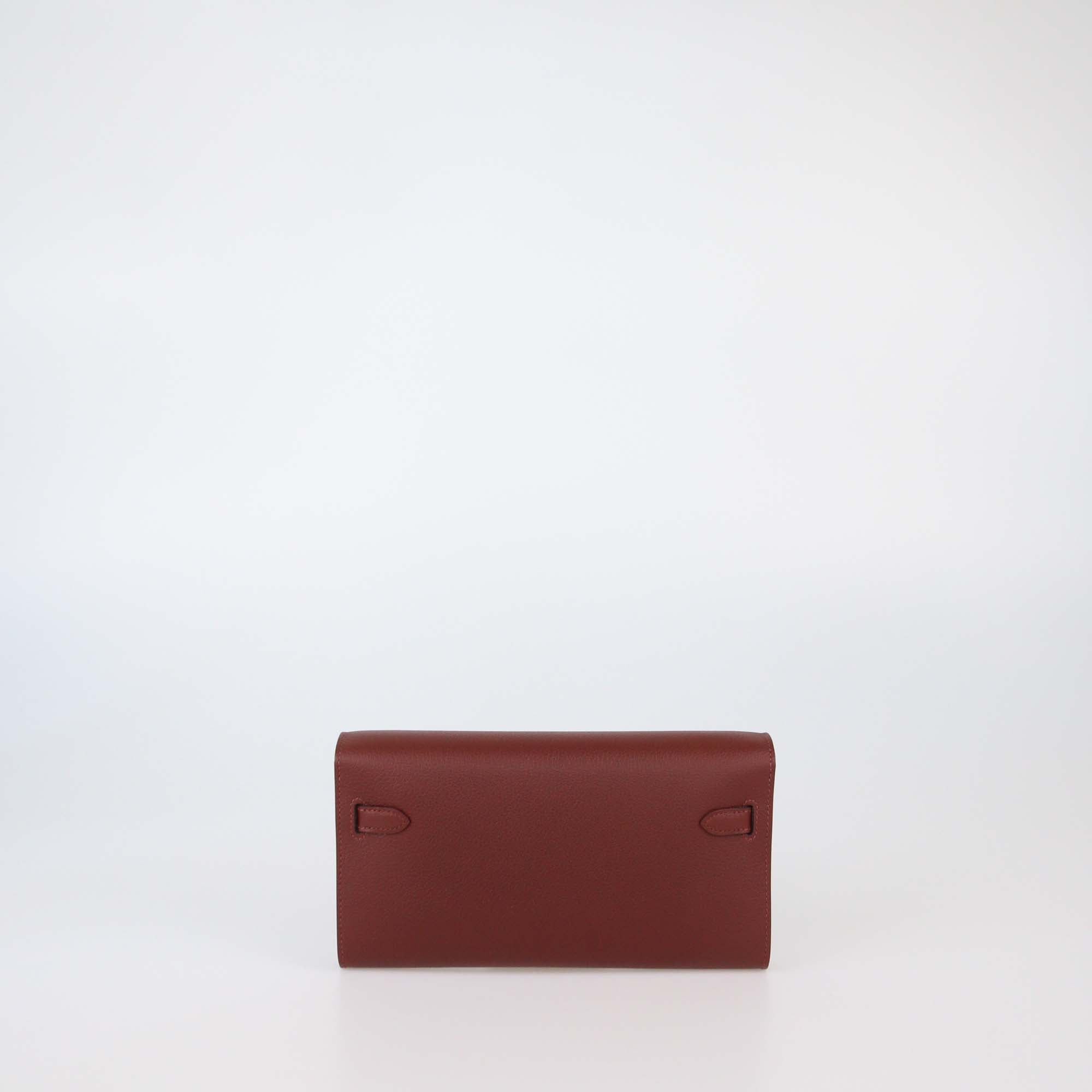 Hermes Rouge H Evercolor Leather Classique To Go Wallet
