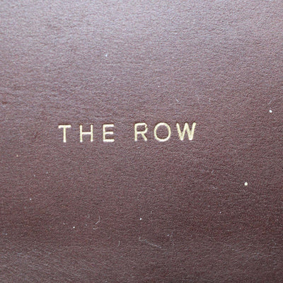 The Row White/Brown Leather Kris Flat Sandals