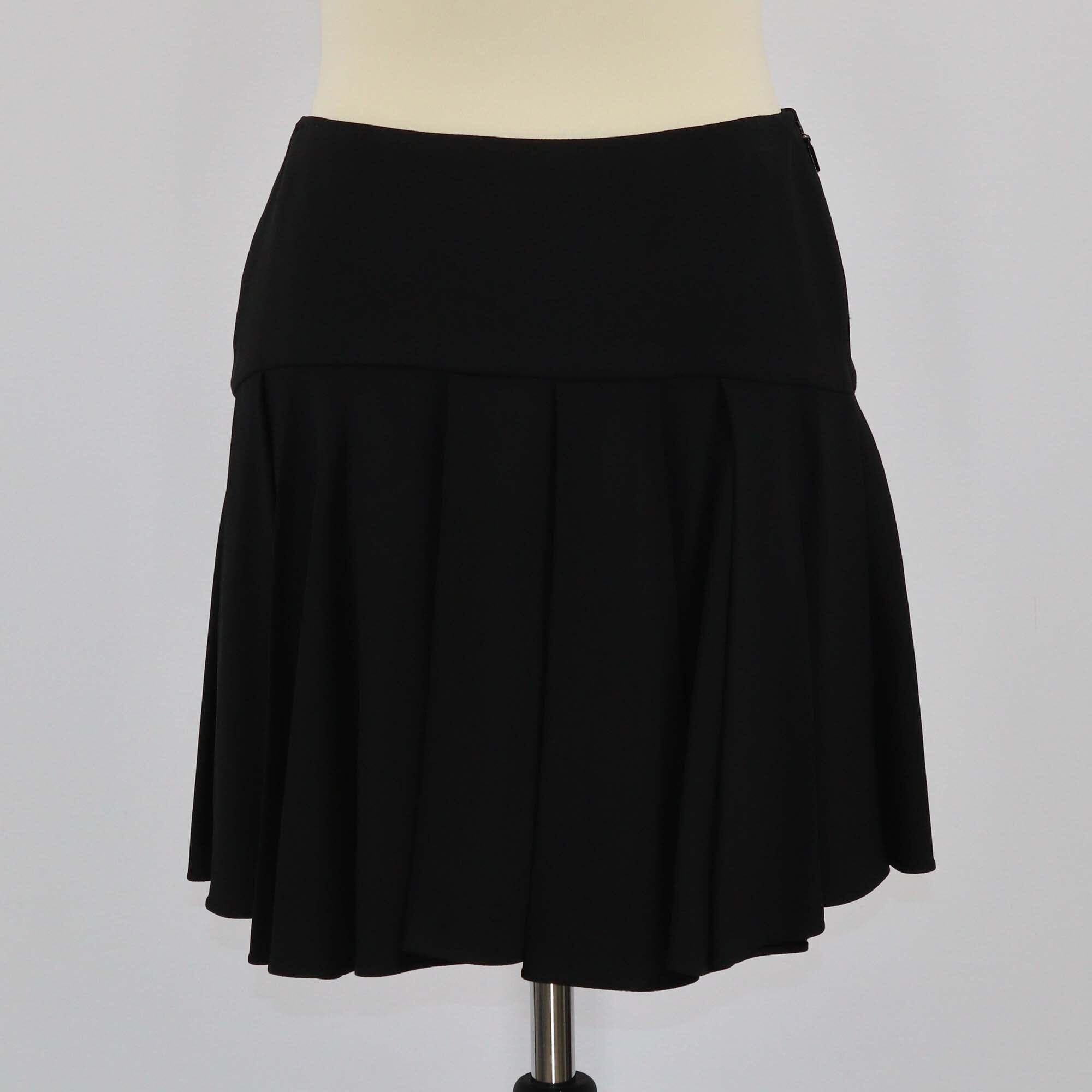 Saint Laurent Black Pleated Mini Skirt Womens Saint Laurent 