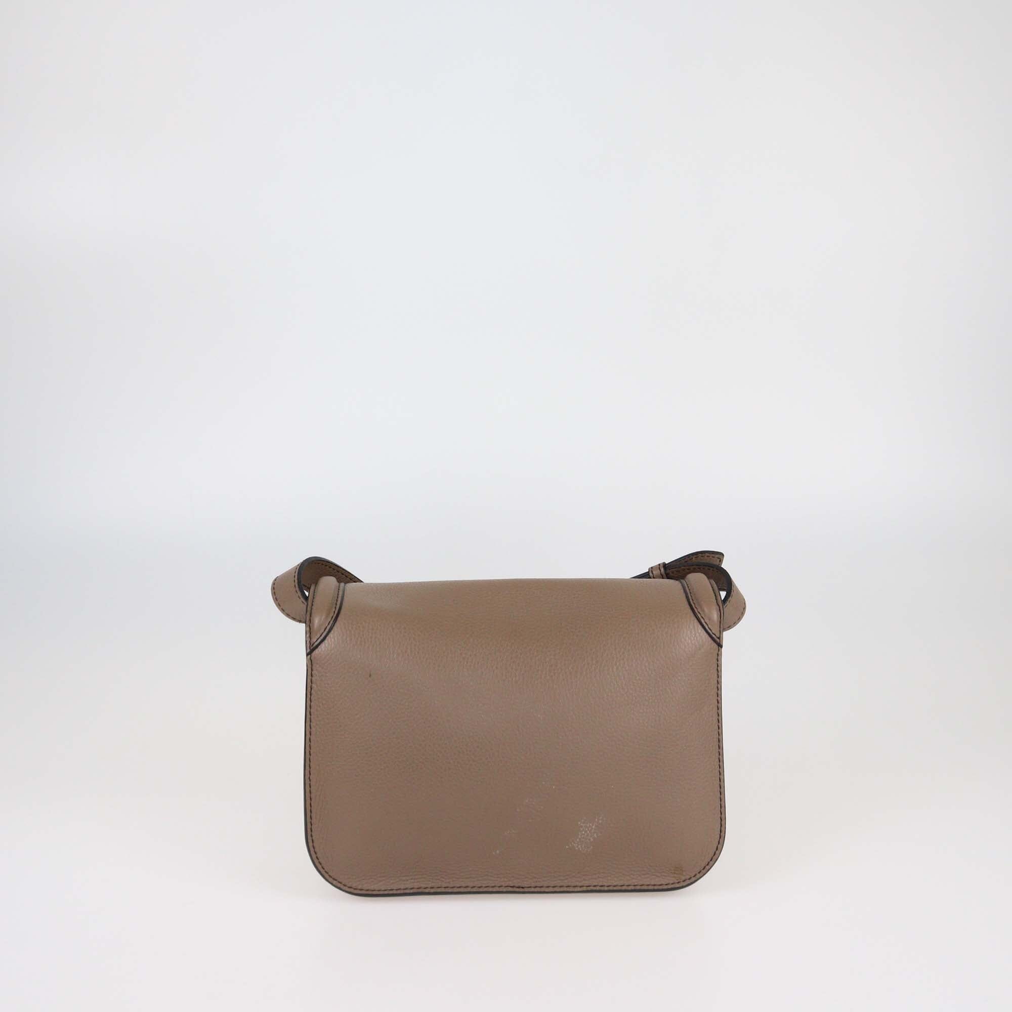 Alexander McQueen Dark Beige Leather Skull Padlock Shoulder Bag Womens Alexander McQueen 