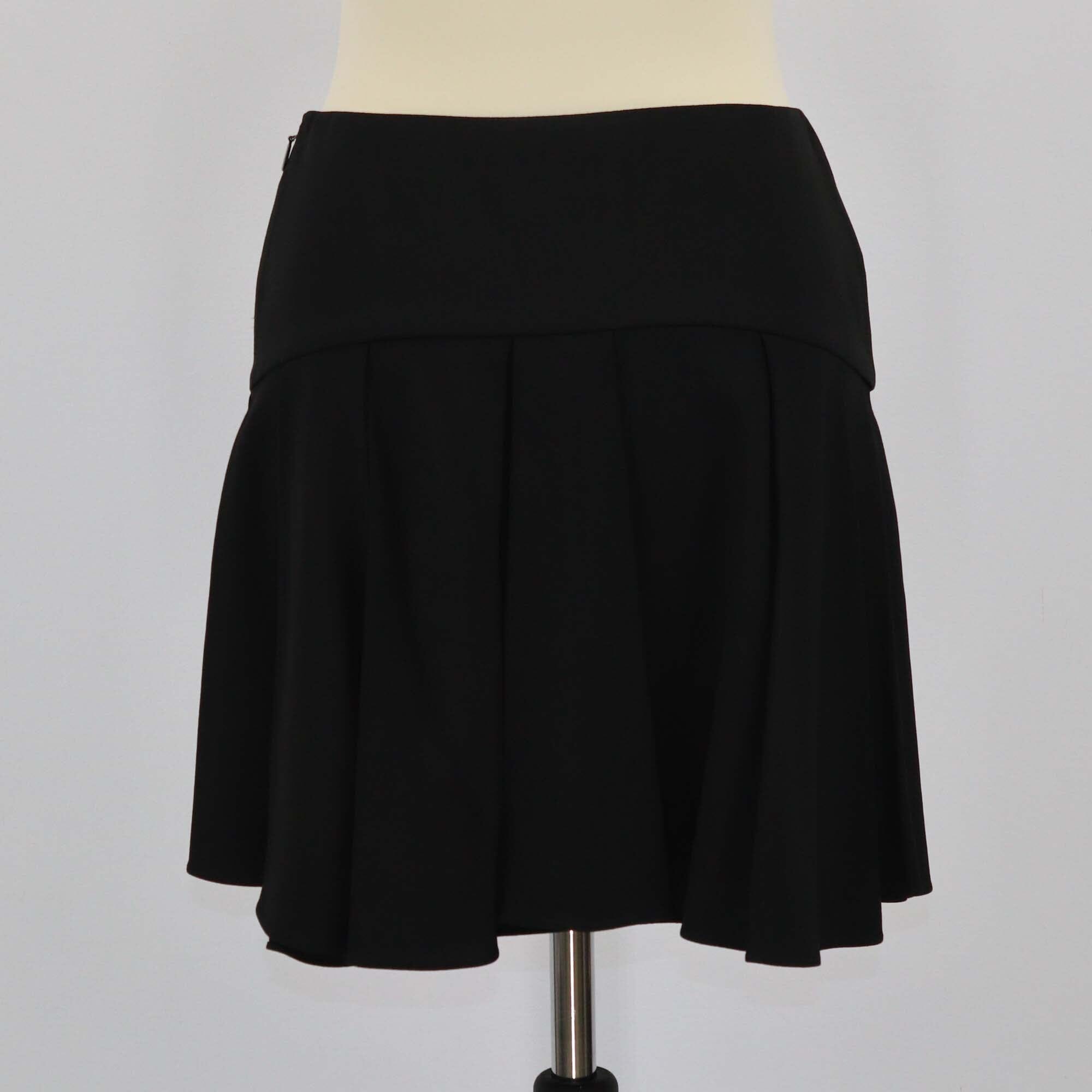 Saint Laurent Black Pleated Mini Skirt Womens Saint Laurent 