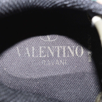 Valentino Multicolor Painted Leather and Suede Rockrunner Sneakers