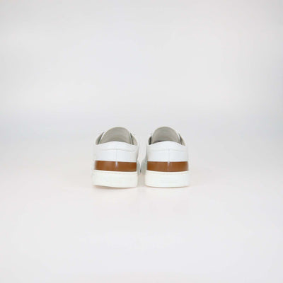 Hermes White Leather Deep Low Top Sneakers