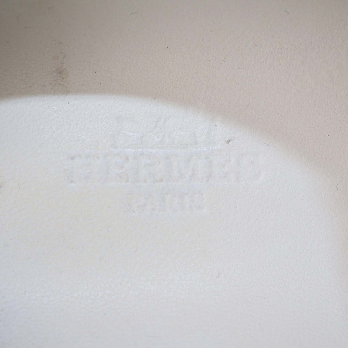 Hermes White Leather Deep Low Top Sneakers