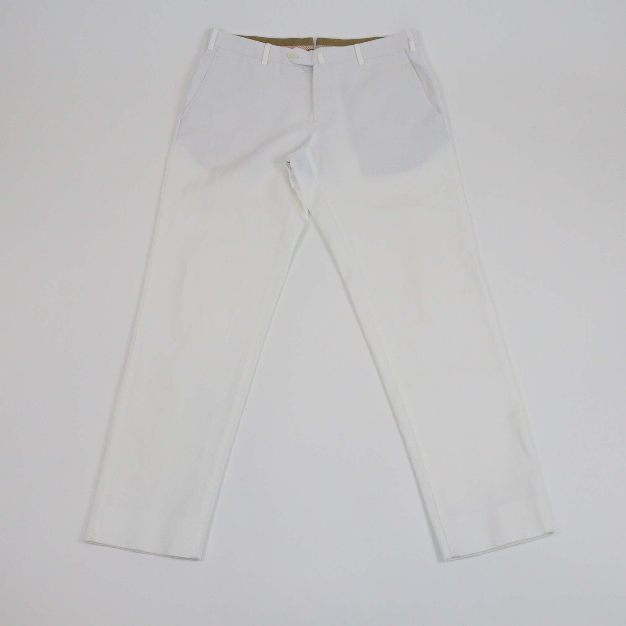 Loro Piana White Straight Cut Pants Mens Loro Piana 