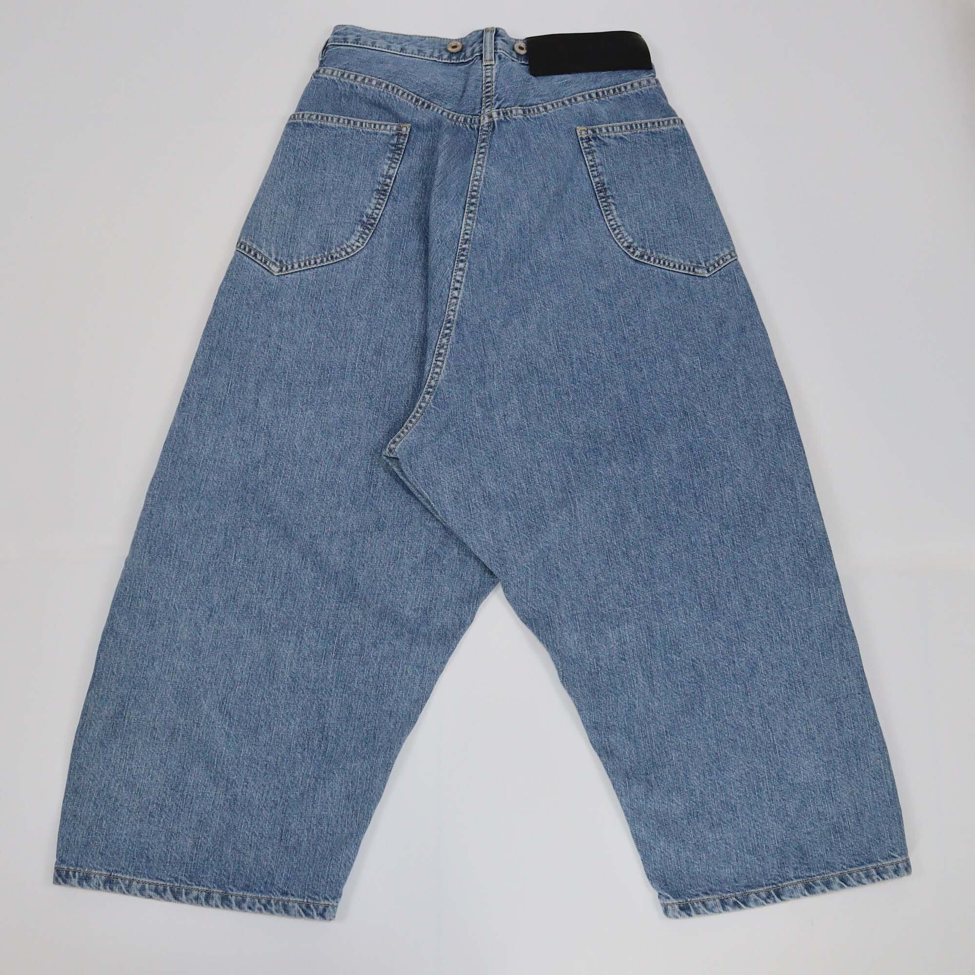 Loewe Blue Denim Baggy Harem Wide Leg Pants Womens Loewe 