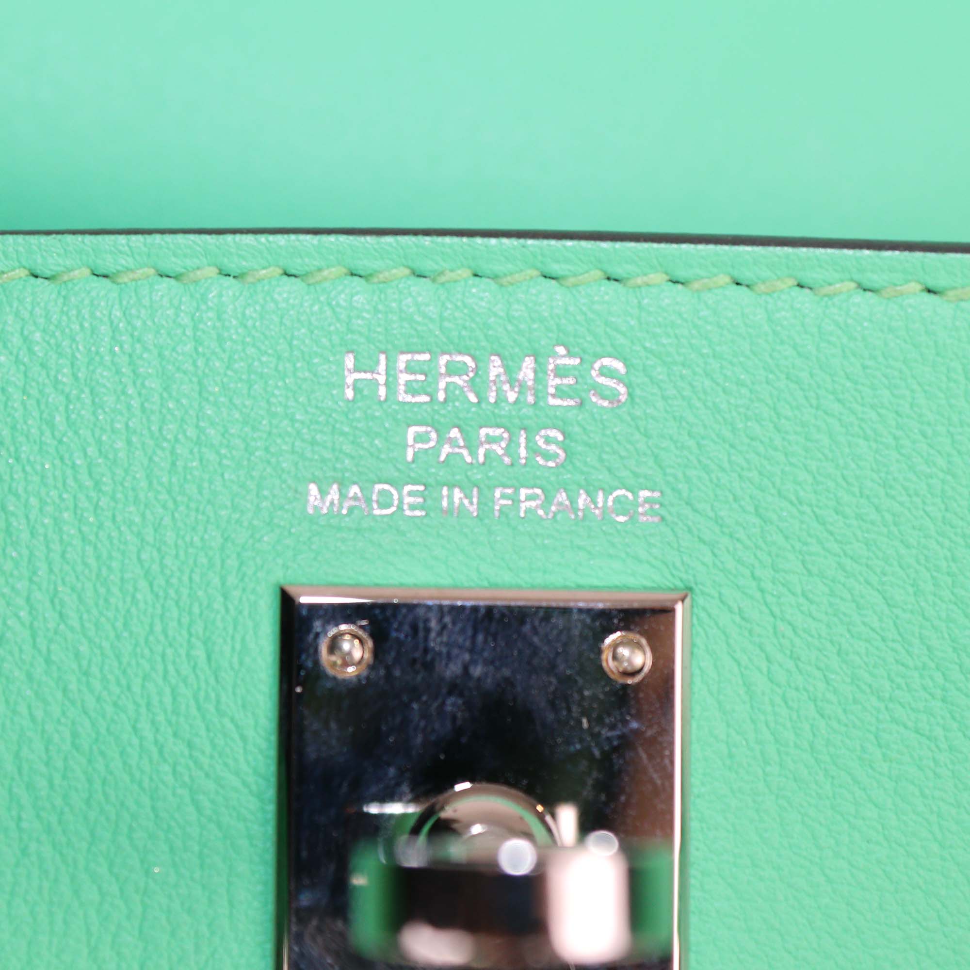 Hermes Vert Comics Swift Leather Palladium Hardware Kelly Retourne 25 Bag