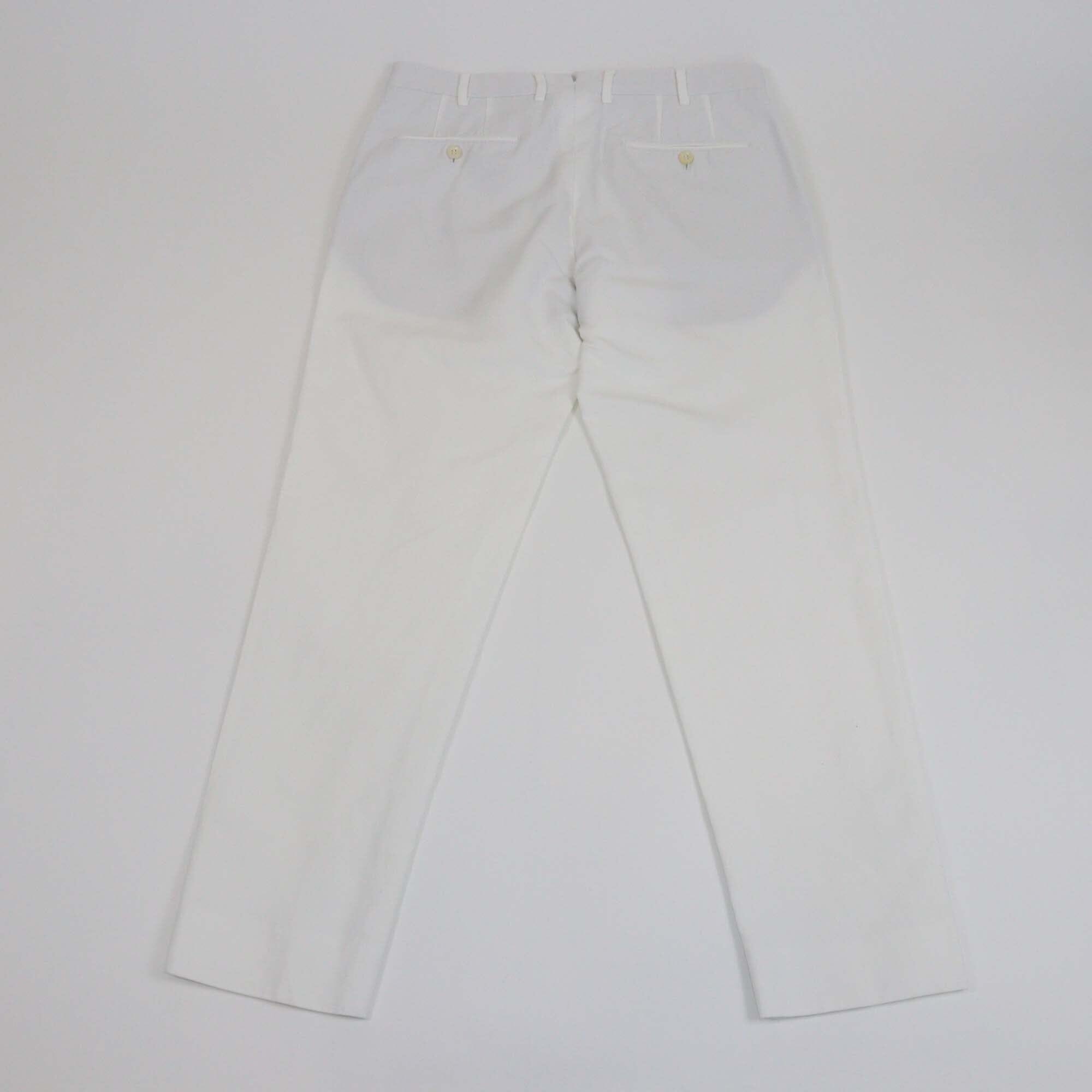 Loro Piana White Straight Cut Pants Mens Loro Piana 