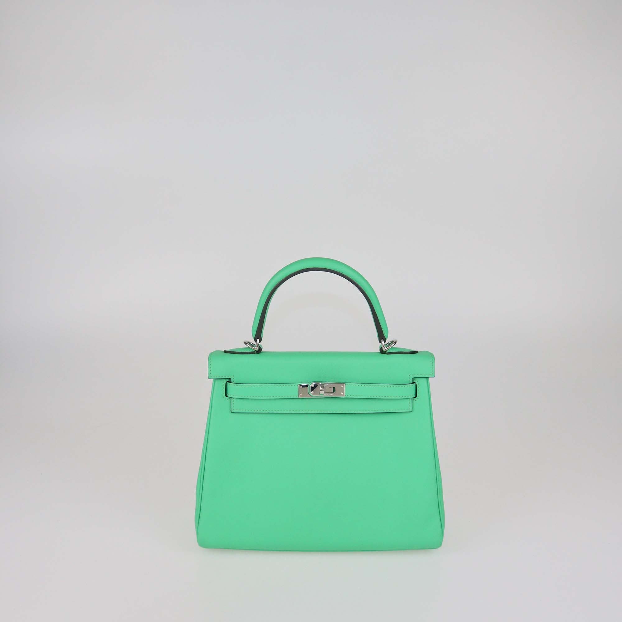 Hermes Vert Comics Swift Leather Palladium Hardware Kelly Retourne 25 Bag