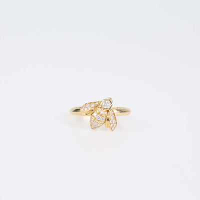 Chaumet Bee de Chaumet Diamond 18k Yellow Gold Ring Size 54