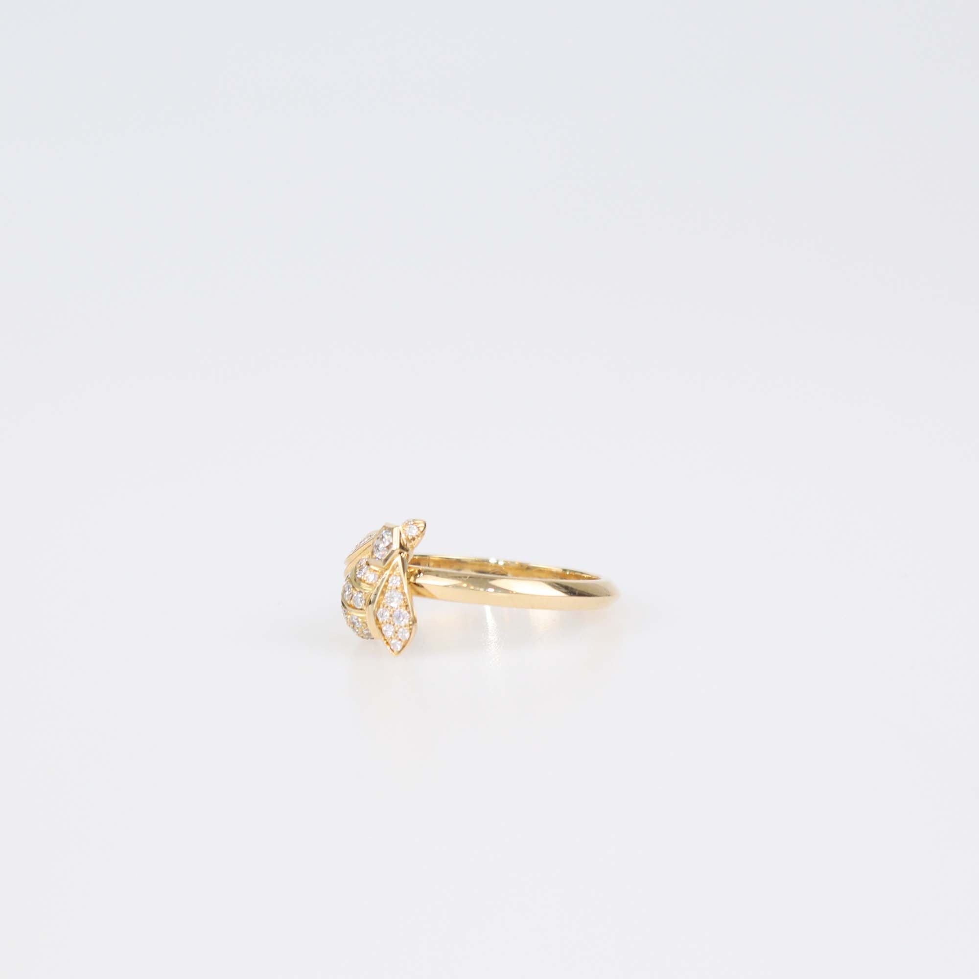 Chaumet Bee de Chaumet Diamond 18k Yellow Gold Ring Size 54