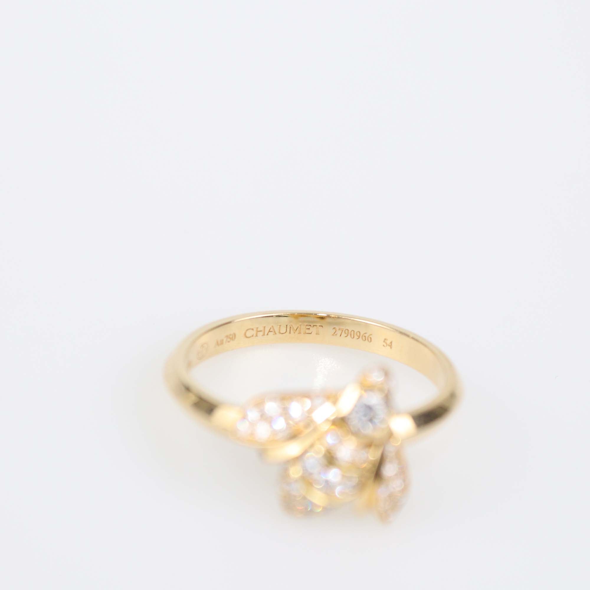 Chaumet Bee de Chaumet Diamond 18k Yellow Gold Ring Size 54