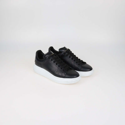 Alexander McQueen Black Leather Oversized Sneakers