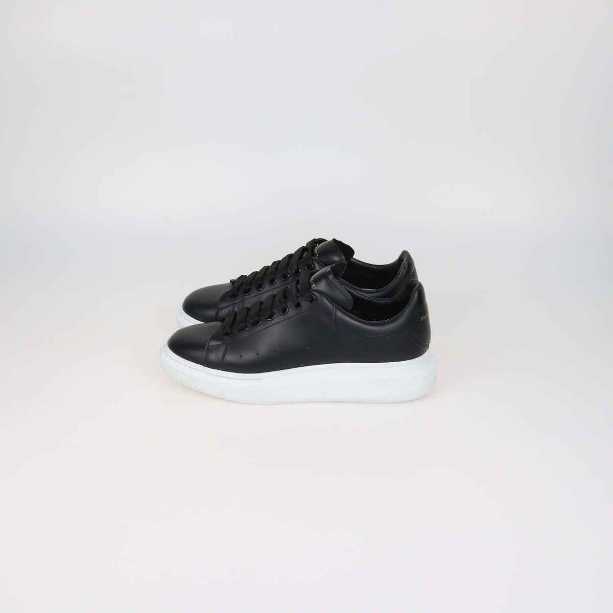 Alexander McQueen Black Leather Oversized Sneakers