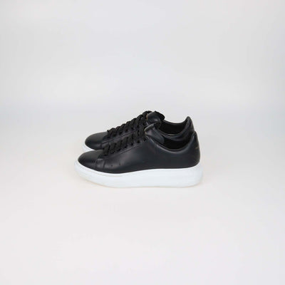 Alexander McQueen Black Leather Oversized Sneakers
