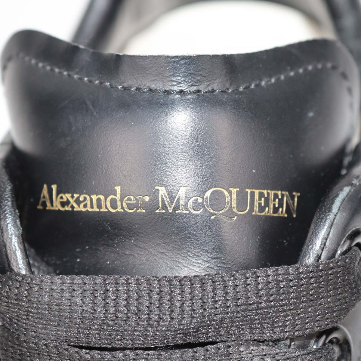 Alexander McQueen Black Leather Oversized Sneakers