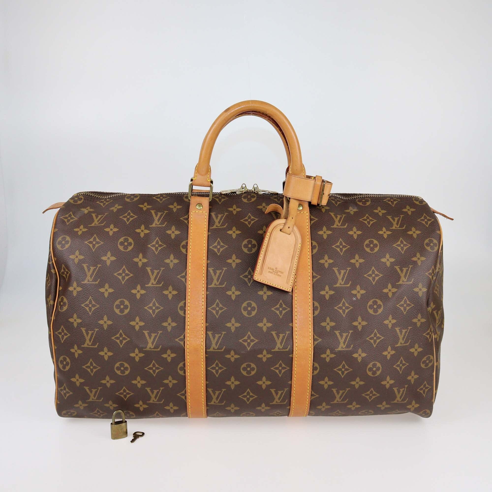 Louis Vuitton Monogram Canvas Keepall 50 bag Womens Louis Vuitton 